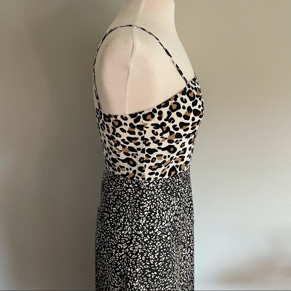Lulu’s Being Bold Leopard Print Satin Midi Slip Dress - Picture 4 of 12